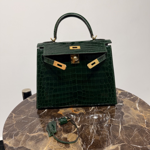 실사 [에르메스] 크로커다일 켈리 28CM HERMES KELLY28