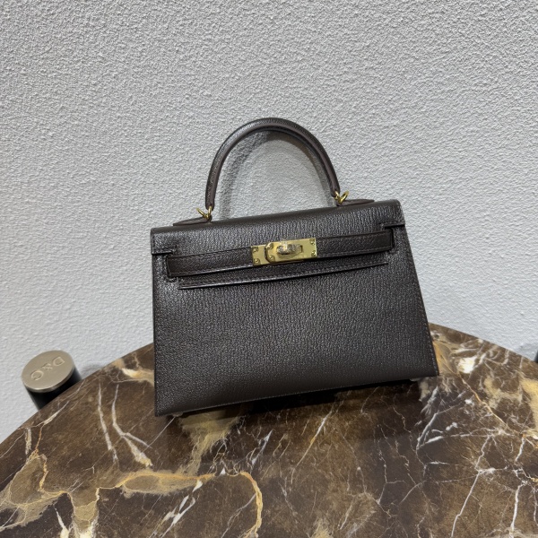 실사 [에르메스] 미니 켈리 19cm HERMES MINIKELLY II CHEVER LEATHER