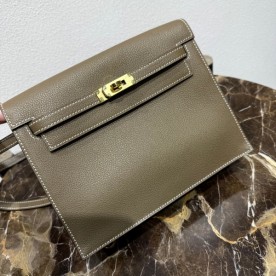 실사 [에르메스] HERMES Evercolor Kelly Danse ETOUPE 에버컬러 켈리 단스